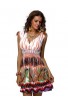 Rochie Boho Chic cu Imprimeu Multicolor