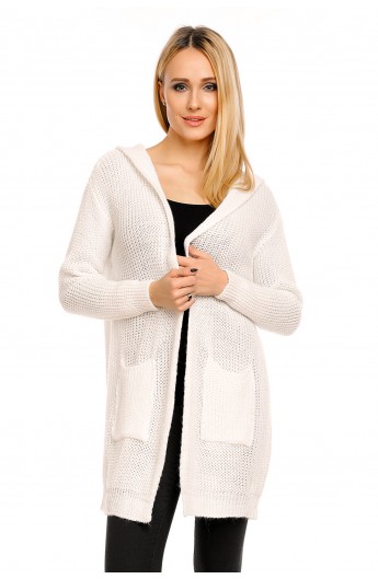 Cardigan Midi cu Buzunare Frontale Exterioare